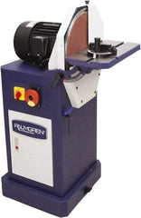 Palmgren - 16" Diam, 1,750 RPM, Single Phase Disc Sanding Machines - 18-9/16" Long Table x 8-1/2" Table Width, 27-27/32" Overall Length x 44-7/16" Overall Height - A1 Tooling