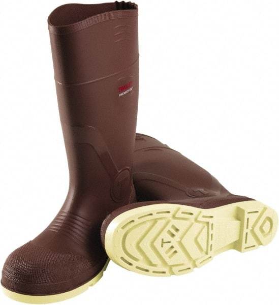 Tingley - Unisex Size 13 Medium Width Plain Knee Boot - Brown, PVC Upper, PVC Outsole, 15" High, Pull-On - A1 Tooling