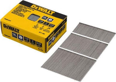 DeWALT - 16 Gauge 2-1/2" Long Finishing Nails for Power Nailers - Steel, Bright Finish, Smooth Shank, Angled Stick Collation, Round Head, Chisel Point - A1 Tooling