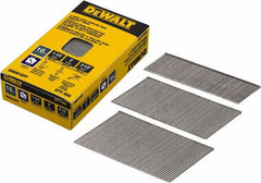 DeWALT - 16 Gauge 2-1/2" Long Finishing Nails for Power Nailers - Steel, Bright Finish, Smooth Shank, Angled Stick Collation, Round Head, Chisel Point - A1 Tooling