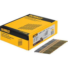 DeWALT - 12 Gauge 2.38" Long Framing Nails for Power Nailers - Steel, Bright Finish, Smooth Shank, Angled Stick Collation, Round Head - A1 Tooling