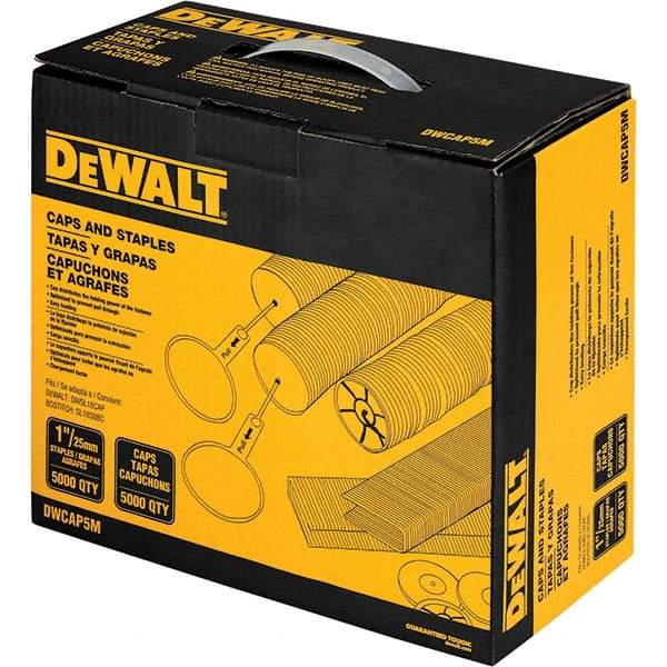 DeWALT - 1" Long x 0.05" Wide, 18 Gauge Crowned Construction Staple - Steel, Galvanized Finish - A1 Tooling