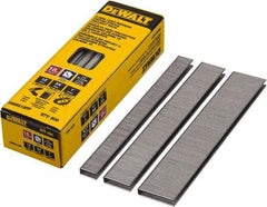 DeWALT - 1/2" Long x 0.05" Wide, 18 Gauge Crowned Construction Staple - Steel, Galvanized Finish, Chisel Point - A1 Tooling