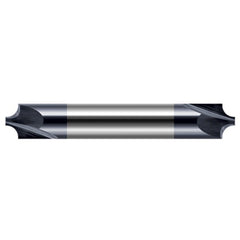 Corner Rounding End Mills - 0.1870″ (3/16″) Radius × 0.2480″ Pilot Diameter Carbide 5° Flare Corner Rounding End Mill DE, 4 Flutes, AlTiN Coated - Exact Industrial Supply