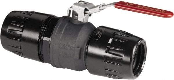 Transair - 1/2" ID, 16.5mm OD, Lockable Ball Valve - Brass, 232 psi Working Pressure - A1 Tooling