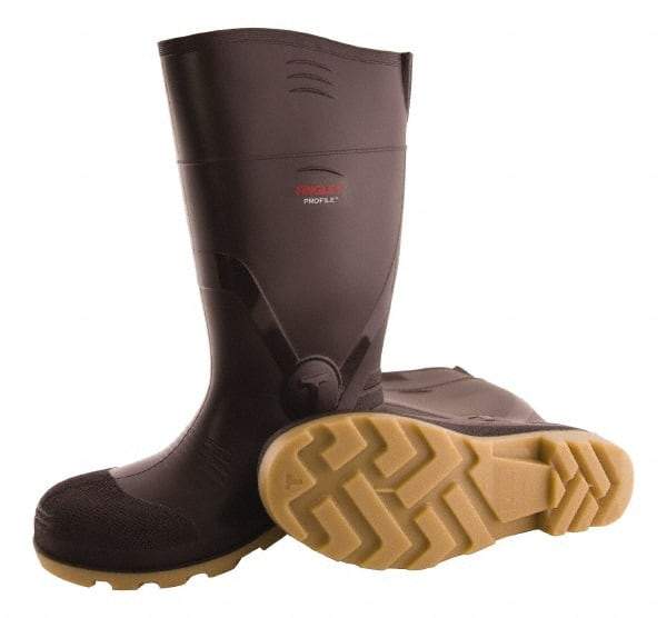 Tingley - Unisex Size 13 Medium Width Plain Knee Boot - Brown, Crepe, PVC Upper, PVC Outsole, 15" High, Pull-On - A1 Tooling