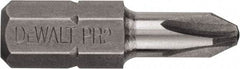 DeWALT - #2, Tip Phillips Screwdriver Bit - 1/4" Drive, 1" OAL - A1 Tooling