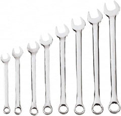 Blackhawk by Proto - 8 Piece, 10mm to 17mm, 6, 12 Point Combination Wrench Set - Metric Measurement Standard, Chrome Finish, Comes in Case - A1 Tooling