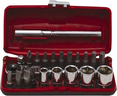 Blackhawk by Proto - 5 Piece 1/4" Drive Chrome Finish Socket Set - 6 Points, 6mm to 13mm Range, Metric Measurement Standard - A1 Tooling