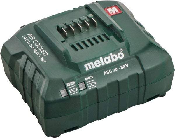 Metabo - 14.4/18/36 Volt, Lithium-Ion Power Tool Charger - 30 min to 1 hr to Charge, AC Wall Outlet Power Source - A1 Tooling