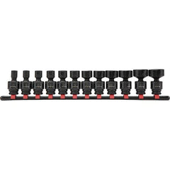 Blackhawk by Proto - 12 Piece 3/8" Drive Impact Socket Set - 6 Points, 5/16" to 1" Range, Inch Measurement Standard - A1 Tooling