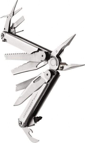 Leatherman - 1 Piece, Multi-Tool Set with 18 Functions - Silver, 6" OAL, 4" Closed Length - A1 Tooling