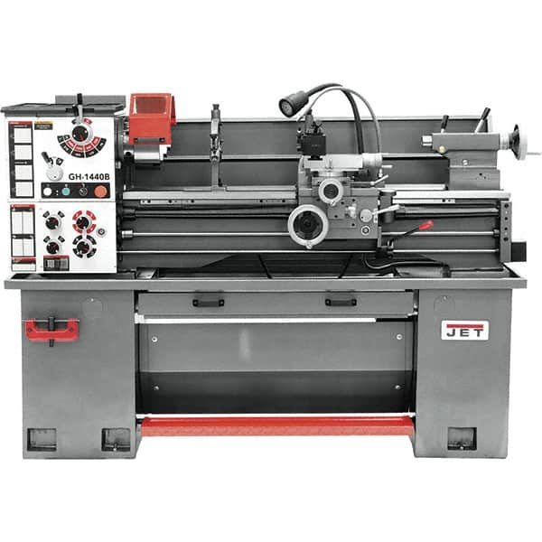 Jet - 14" Swing, 36-7/8" Between Centers, 230 Volt, Single Phase Bench Lathe - 2 hp, 70 to 1,900 RPM Spindle Speed, 2" Spindle Bore Diam, 76-13/32" OAL x 29-29/32" OAH x 59-13/16" Overall Depth - A1 Tooling