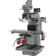 Jet - 54" Table Width x 12" Table Length, Variable Speed Pulley Control, 3 Phase Knee Milling Machine - NST40 Spindle Taper, 5 hp - A1 Tooling