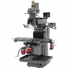 Jet - 54" Table Width x 12" Table Length, Variable Speed Pulley Control, 3 Phase Knee Milling Machine - NST40 Spindle Taper, 5 hp - A1 Tooling