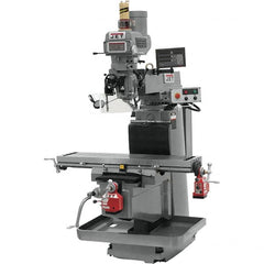 Jet - 54" Table Width x 12" Table Length, Variable Speed Pulley Control, 3 Phase Knee Milling Machine - NST40 Spindle Taper, 5 hp - A1 Tooling