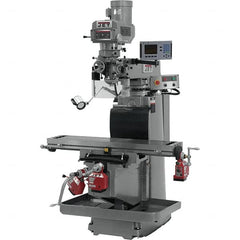 Jet - 54" Table Width x 12" Table Length, Variable Speed Pulley Control, 3 Phase Knee Milling Machine - R8 Spindle Taper, 5 hp - A1 Tooling