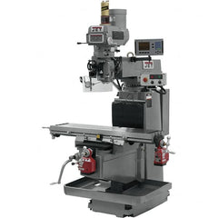 Jet - 54" Table Width x 12" Table Length, Variable Speed Pulley Control, 3 Phase Knee Milling Machine - NST40 Spindle Taper, 5 hp - A1 Tooling