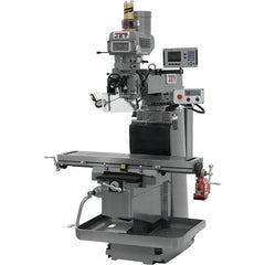 Jet - 54" Table Width x 12" Table Length, Variable Speed Pulley Control, 3 Phase Knee Milling Machine - NST40 Spindle Taper, 5 hp - A1 Tooling