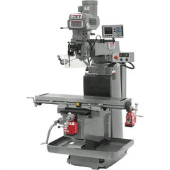 Jet - 54" Table Width x 12" Table Length, Variable Speed Pulley Control, 3 Phase Knee Milling Machine - NST40 Spindle Taper, 5 hp - A1 Tooling