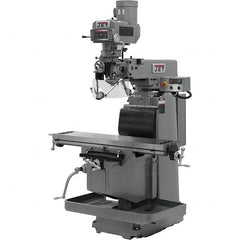 Jet - 54" Table Width x 12" Table Length, Variable Speed Pulley Control, 3 Phase Knee Milling Machine - NST40 Spindle Taper, 5 hp - A1 Tooling