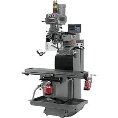 Jet - 54" Table Width x 12" Table Length, Variable Speed Pulley Control, 3 Phase Knee Milling Machine - R8 Spindle Taper, 5 hp - A1 Tooling