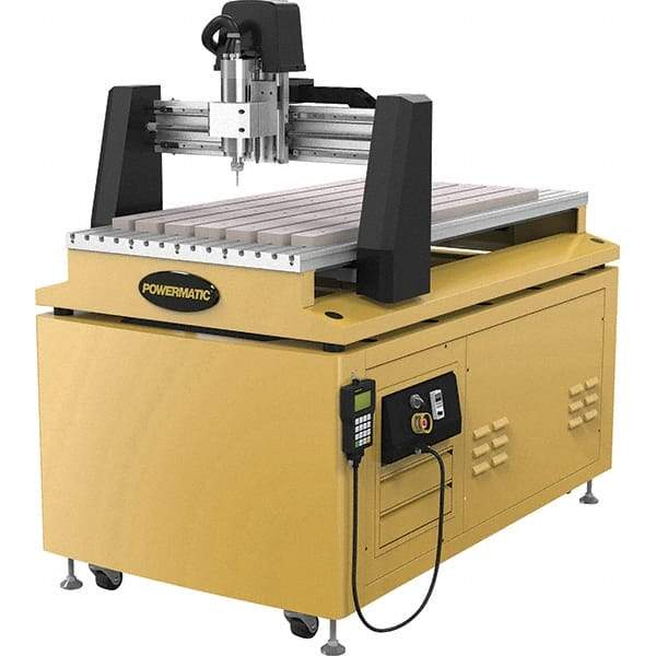 Powermatic - Single Phase, 24,000 RPM, 230 Volt, CNC Mill Drill Machine - 39-11/64" Long x 28-25/64" Wide Table - A1 Tooling