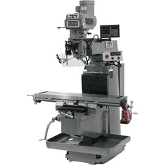 Jet - 54" Table Width x 12" Table Length, Electronic Variable Speed Control, 3 Phase Knee Milling Machine - NST40 Spindle Taper, 5 hp - A1 Tooling