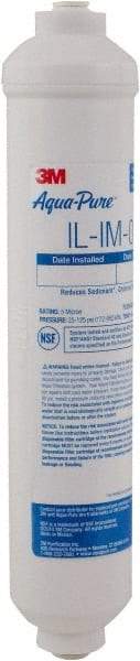 3M Aqua-Pure - 2-1/8" OD, 5µ, Polypropylene Inline Cartridge Filter - 10-5/16" Long, Reduces Sediments, Tastes, Odors & Chlorine - A1 Tooling