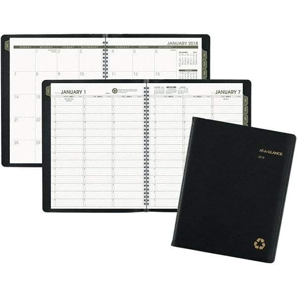 AT-A-GLANCE - 128 Sheet, 8-1/4 x 10-7/8", Weekly/Monthly Appointment Book - Black - A1 Tooling