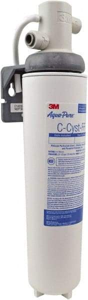 3M Aqua-Pure - 3-3/16" OD, 15-5/32" Cartridge Length, 0.5 Micron Rating Cartridge Filter Assembly - 3/8" Pipe Size, Reduces Particulate, Chlorine Odor, Parasitic Protozoan Cysts & Sediment - A1 Tooling