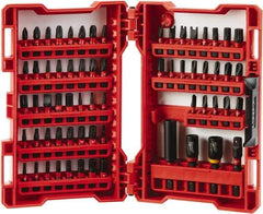 Milwaukee Tool - 65 Piece, Magnetic Bit Holder - 5/64 to 1/4" Hex, #1 to #3, Drilling/Screwdriving Utility Accessory Set Kit, 1/4" Hex Drive, Phillips, Slotted, Torx, Square Point - A1 Tooling