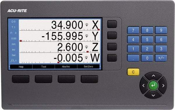 Acu-Rite - 2 Axis, 12" X-Axis Travel, 40" Y-Axis Travel, Milling DRO System - 5µm Resolution, 5µm Accuracy, LCD Color Display - A1 Tooling