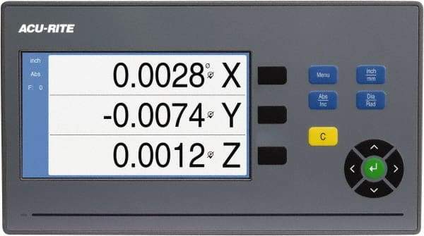 Acu-Rite - 3 Axis, 32" X-Axis Travel, 13" Y-Axis Travel, 4" Z-Axis Travel, Milling DRO System - 5µm Resolution, 5µm Accuracy, LCD Color Display - A1 Tooling