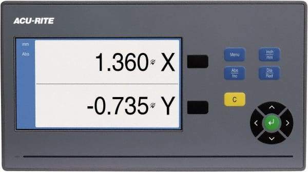 Acu-Rite - 2 Axis, 12" X-Axis Travel, 60" Y-Axis Travel, Lathe DRO System - 5µm Resolution, 5µm Accuracy, LCD Color Display - A1 Tooling