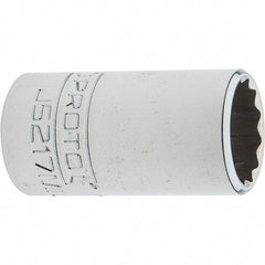 Proto - 3/8" Drive, Intermediate Hand Socket - 12 Points, 1-25/32" OAL, Steel, Full Polish Finish - A1 Tooling