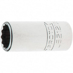 Proto - 3/8" Drive, Intermediate Hand Socket - 12 Points, 1-33/64" OAL, Steel, Full Polish Finish - A1 Tooling