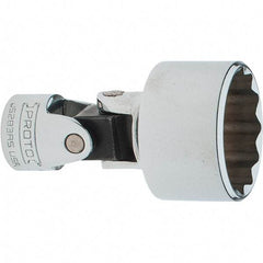 Proto - 1", 3/8" Drive, Intermediate Hand Socket - 12 Points, 2-1/4" OAL, Steel, Full Polish Finish - A1 Tooling