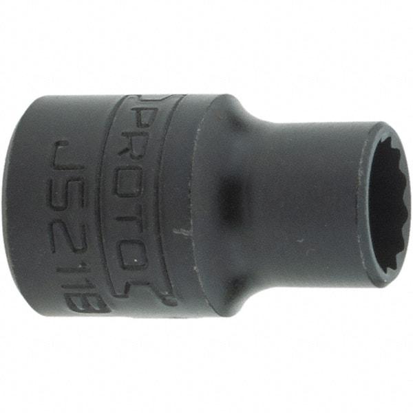 Proto - 11/32", 3/8" Drive, Intermediate Hand Socket - 12 Points, 1-7/64" OAL, Steel, Black Finish - A1 Tooling