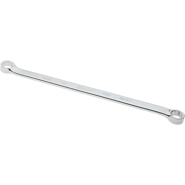 Proto - 11/16" x 3/4" 12 Point Box Wrench - Double End, 1" Head Diam x 1/2" Head Thickness, 14-11/32" OAL, Steel, Polished Finish, 15° Offset - A1 Tooling