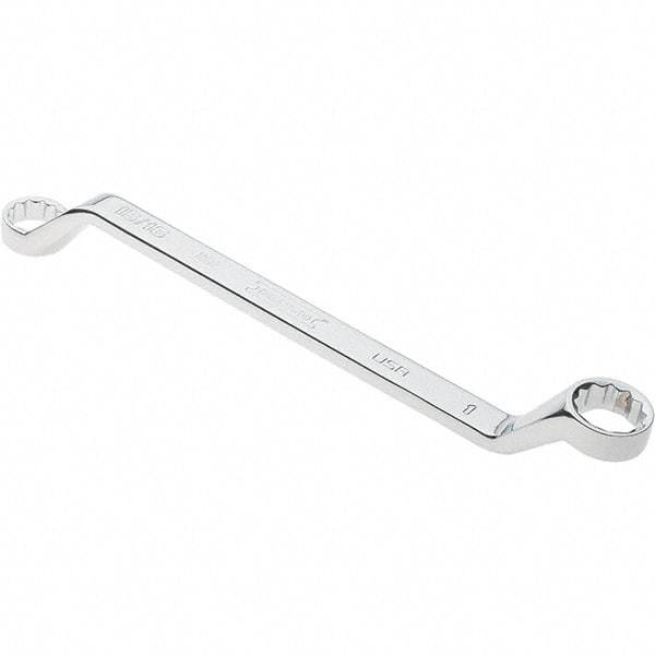 Proto - 15/16" x 1" 12 Point Box Wrench - Double End, 1-11/32" Head Diam x 1-7/16" Head Thickness, 14" OAL, Steel, Polished Finish, 15° Offset - A1 Tooling