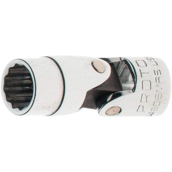 Proto - 1/4" Drive, Standard Hand Socket - 12 Points, 1-17/64" OAL, Steel, Full Polish Finish - A1 Tooling