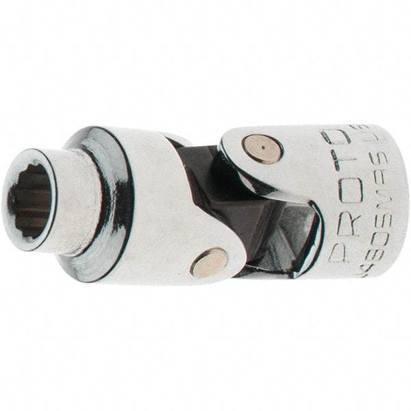 Proto - 1/4" Drive, Standard Hand Socket - 12 Points, 1-17/64" OAL, Steel, Full Polish Finish - A1 Tooling