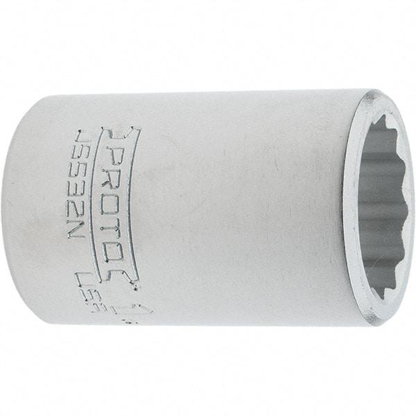 Proto - 1", 3/4" Drive, Standard Hand Socket - 12 Points, 2.285" OAL, Steel, Full Polish Finish - A1 Tooling