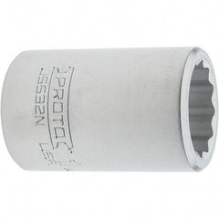 Proto - 1", 3/4" Drive, Standard Hand Socket - 12 Points, 2.285" OAL, Steel, Full Polish Finish - A1 Tooling