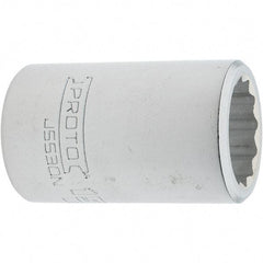 Proto - 15/16", 3/4" Drive, Standard Hand Socket - 12 Points, 2.285" OAL, Steel, Full Polish Finish - A1 Tooling