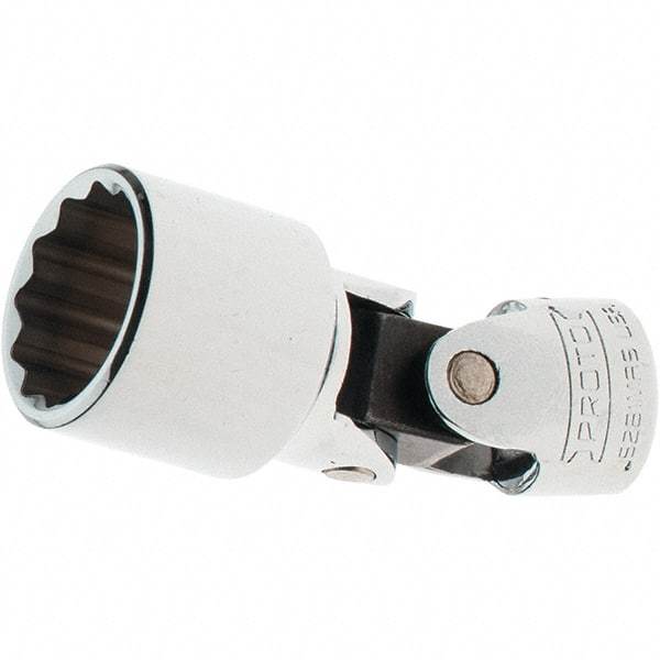 Proto - 3/8" Drive, Standard Hand Socket - 12 Points, 2-1/4" OAL, Steel, Full Polish Finish - A1 Tooling