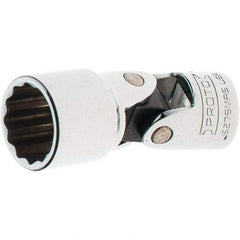 Proto - 3/8" Drive, Standard Hand Socket - 12 Points, 2-1/4" OAL, Steel, Full Polish Finish - A1 Tooling