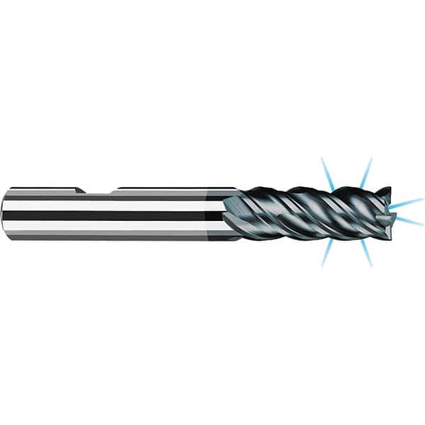 Fraisa - 1/2, 1-1/4" LOC, 1/2" Shank Diam, 3-1/4" OAL, 4 Flute Solid Carbide Square End Mill - A1 Tooling