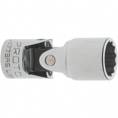 Proto - 3/8", 1/4" Drive, Standard Hand Socket - 12 Points, 1-1/2" OAL, Steel, Chrome Finish - A1 Tooling